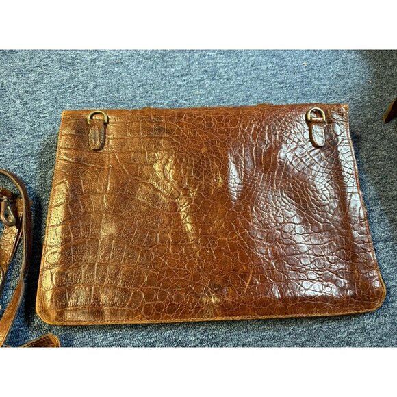 MULBERRY Vintage Brown Congo Leather Briefcase / Messenger Bag - ENGLAND - Picture 13 of 16